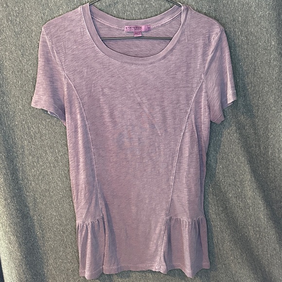 Stateside Tops - Stateside Lavender Short Sleeve 100% Supima cotton Tee